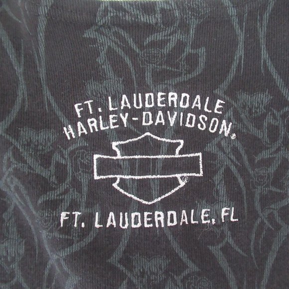 Y2K Harley Davidson Women’s T-Shirt Sz Small Fort Lauderdale, Florida Black - Picture 11 of 11